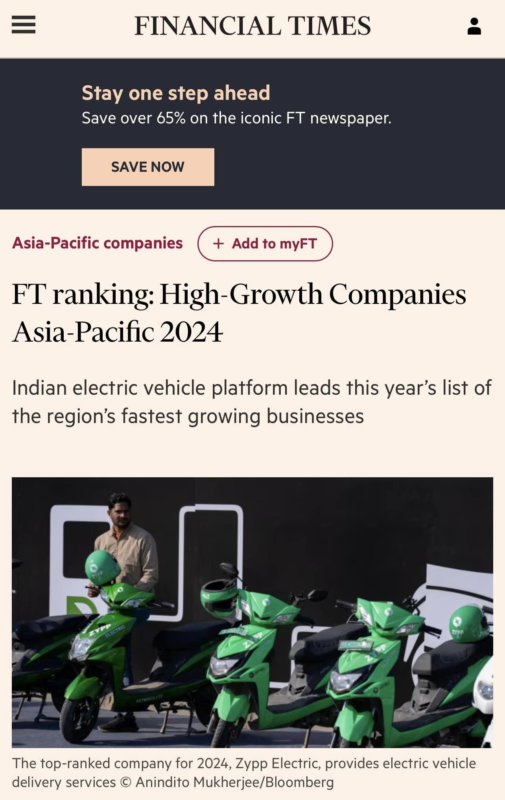 Morisho with finacial times ranking: high-growth companies asia-pacific 2022-2024