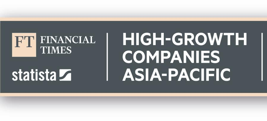 Morisho with finacial times ranking: high-growth companies asia-pacific 2022-2024
